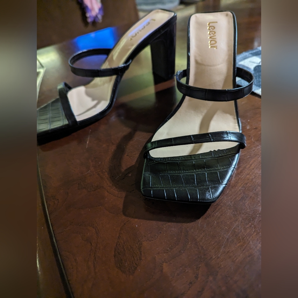 Black Slide on High heels